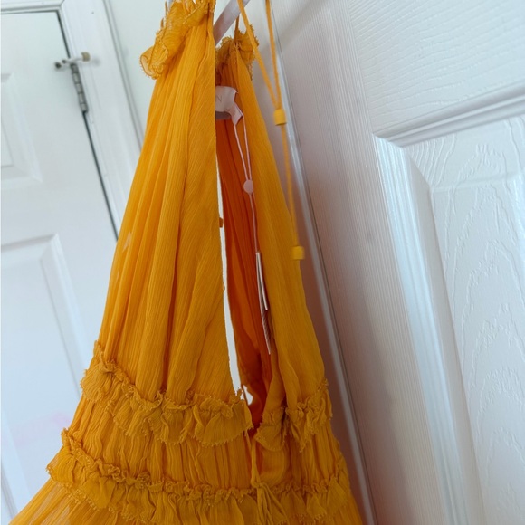 NWT Zimmermann Mae Ruffled Tiered Halter Neck Silk Chiffon Midi Dress XS - Picture 4 of 8